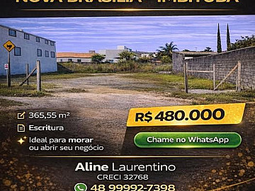 TERRENO EM NOVA BRASILIA - IMBITUBA SC